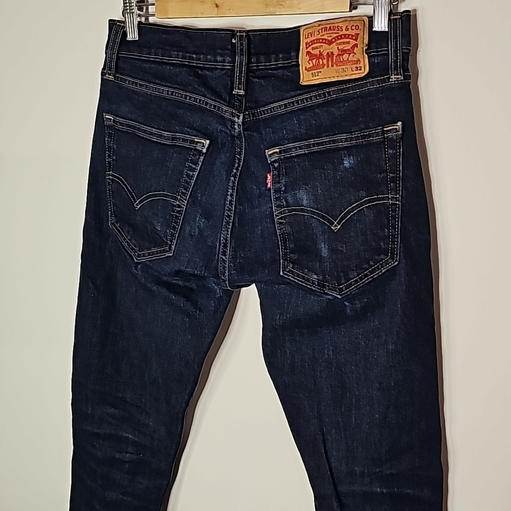Levi's 512 dark wash 30x32 slim jeans - Picture 4 of 7